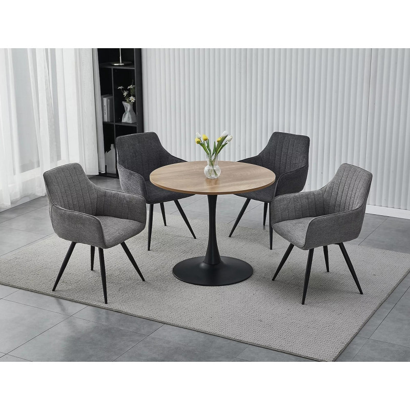 KRZESŁO BALLO BREGO STELAŻ CZARNY / CIEMNY SZARY 18