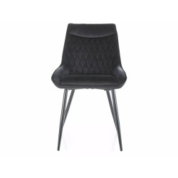 Krzesło tapicerowane Agat Velvet czarny stelaż/czarny bluvel 19