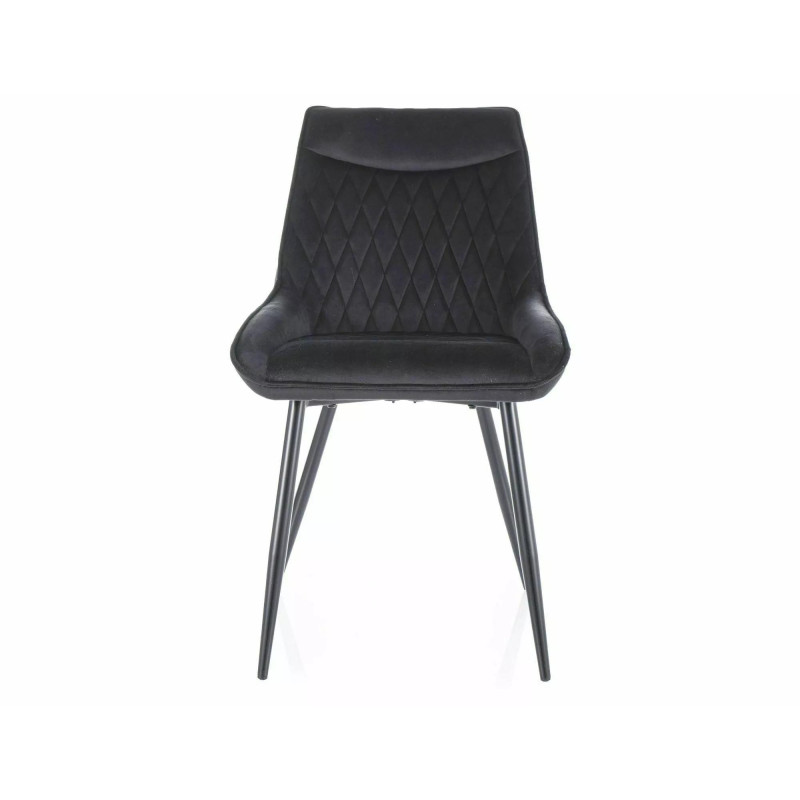 Krzesło tapicerowane Agat Velvet czarny stelaż/czarny bluvel 19