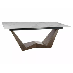 STÓŁ BONUCCI CERAMIC BIAŁY STATUARIO VENATO /ORZECH (200-250)X98