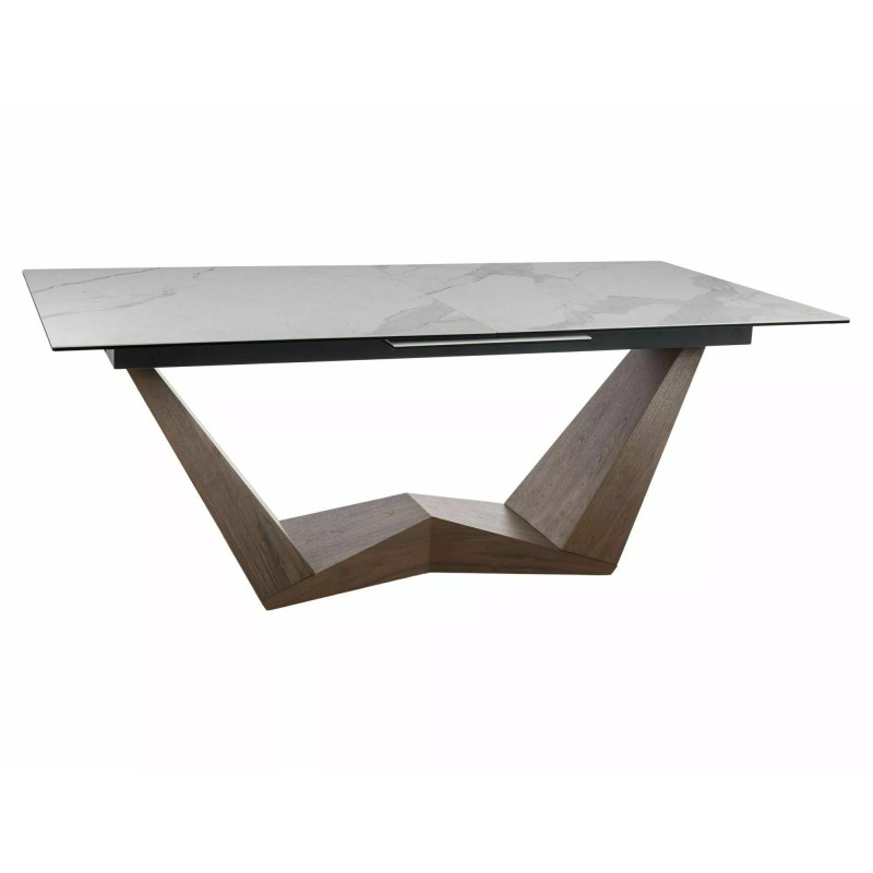 STÓŁ BONUCCI CERAMIC BIAŁY STATUARIO VENATO /ORZECH (200-250)X98