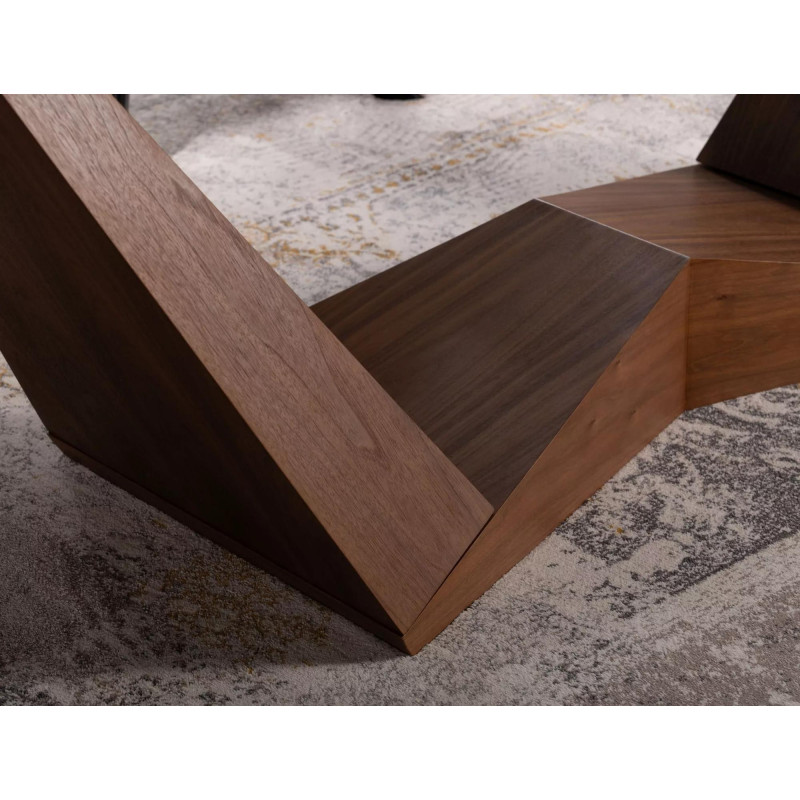 STÓŁ BONUCCI CERAMIC BIAŁY STATUARIO VENATO /ORZECH (200-250)X98