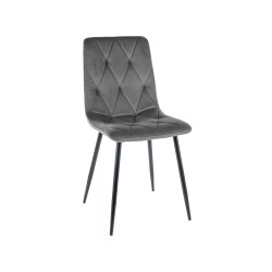 KRZESŁO TOM VELVET CZARNY STELAŻ/SZARY BLUVEL 14