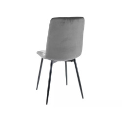 KRZESŁO TOM VELVET CZARNY STELAŻ/SZARY BLUVEL 14
