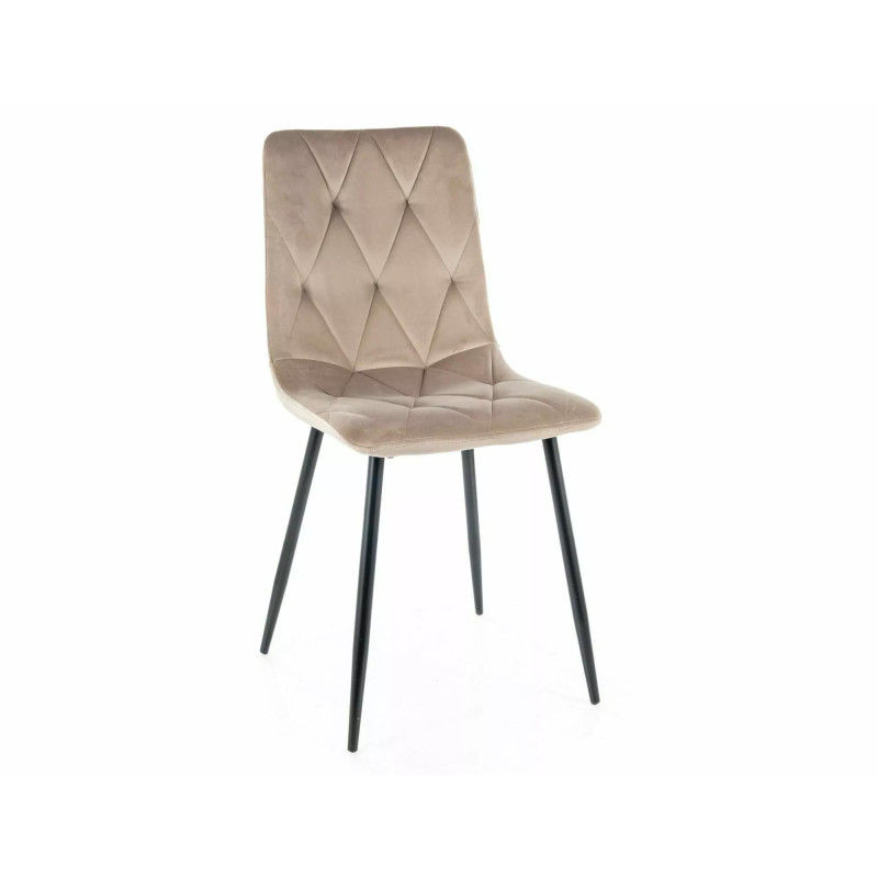 KRZESŁO TOM VELVET CZARNY STELAŻ/C. BEŻ BLUVEL 40