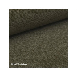 Eleganckie krzesło tapicerowane Berry Brego czarny stelaż/oliwka 77