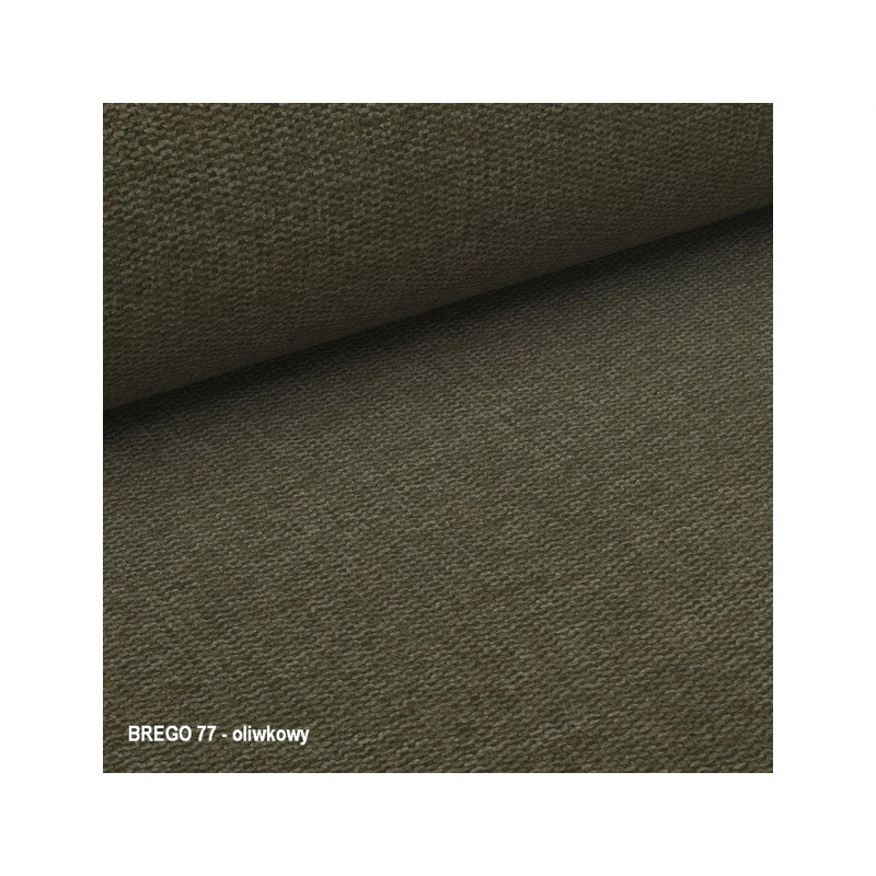 Eleganckie krzesło tapicerowane Berry Brego czarny stelaż/oliwka 77