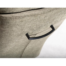 Eleganckie krzesło tapicerowane Berry Brego czarny stelaż/oliwka 77