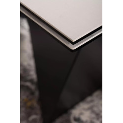 STÓŁ PETERSON CERAMIC BIAŁY STATUARIO VENATO/ CZARNY MAT (160-240)X90