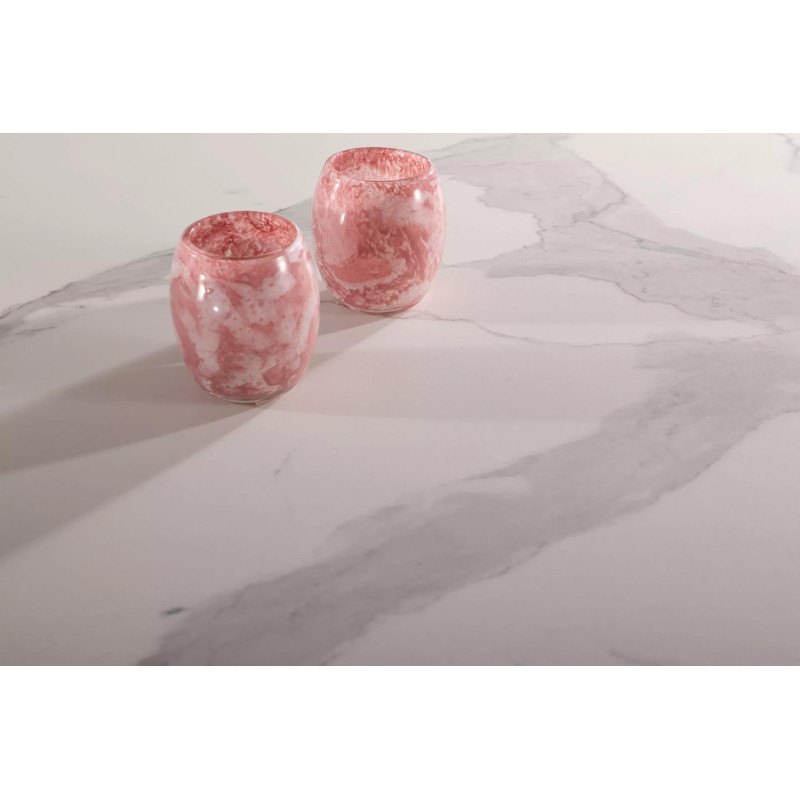 STÓŁ PETERSON CERAMIC BIAŁY STATUARIO VENATO/ CZARNY MAT (160-240)X90