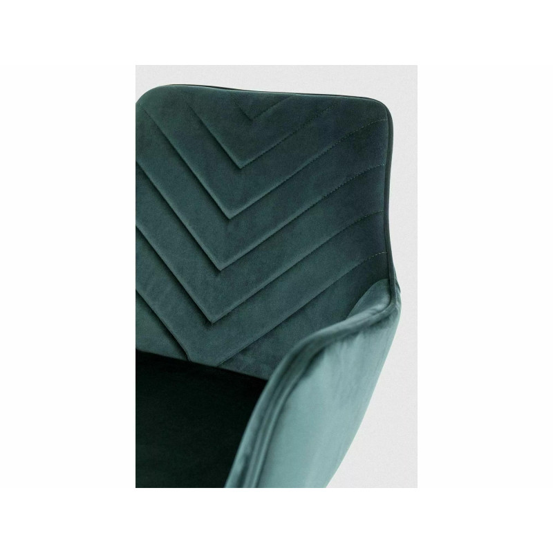 KRZESŁO FIG VELVET CZARNY STELAŻ/ZIELONY BLUVEL 78