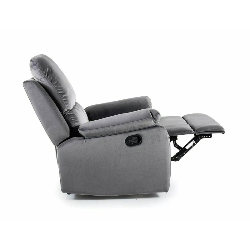 FOTEL ROZKŁADANY SPENCER 1 VELVET SZARY BLUVEL 14
