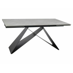 STÓŁ WESTIN CERAMIC KREM DIAMOND CREAM / CZARNY MAT (160-240)X90