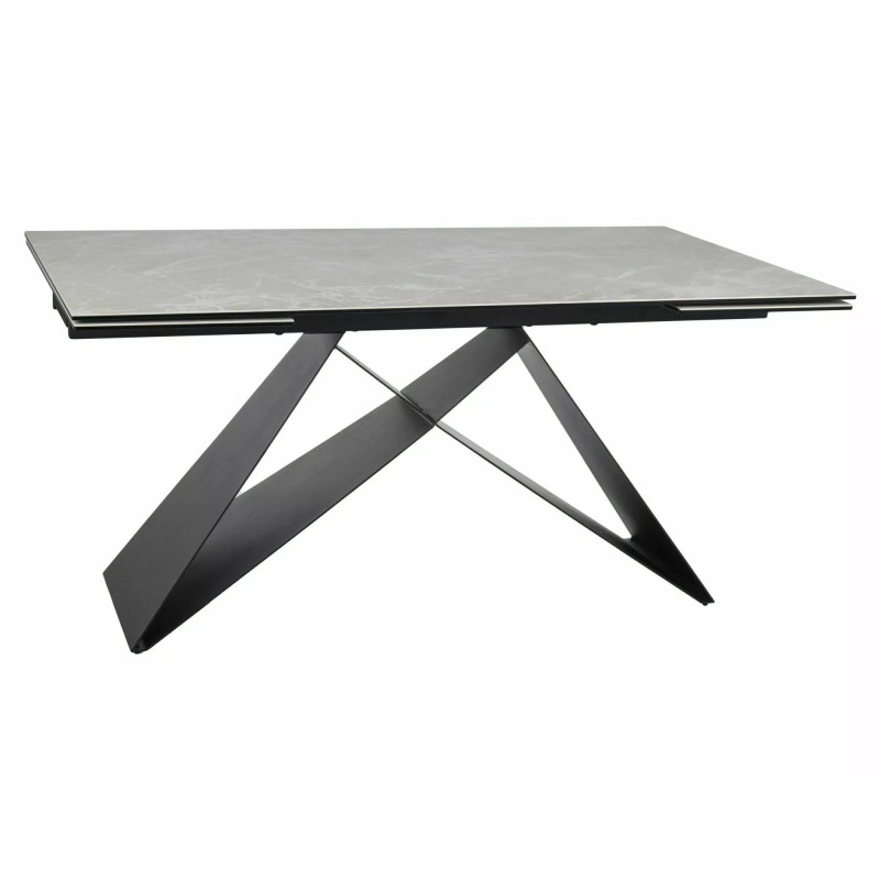 STÓŁ WESTIN CERAMIC KREM DIAMOND CREAM / CZARNY MAT (160-240)X90