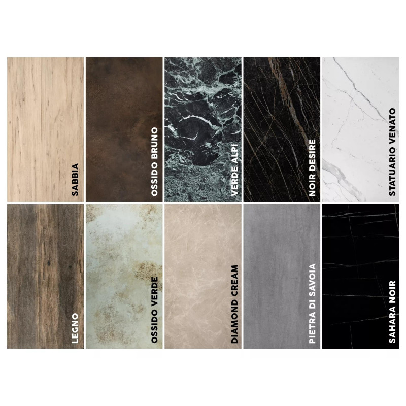 STÓŁ WESTIN CERAMIC KREM DIAMOND CREAM / CZARNY MAT (160-240)X90