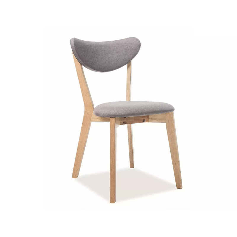 KRZESŁO BRANDO DĄB/SZARY TAP. 130