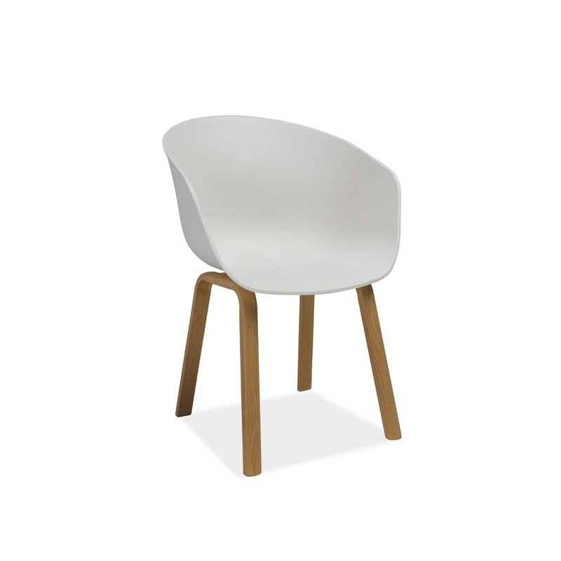 Nowoczesne krzesło Ego kolor dąb/biały