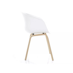 Nowoczesne krzesło Ego kolor dąb/biały
