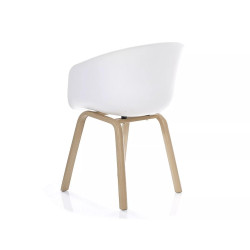 Nowoczesne krzesło Ego kolor dąb/biały