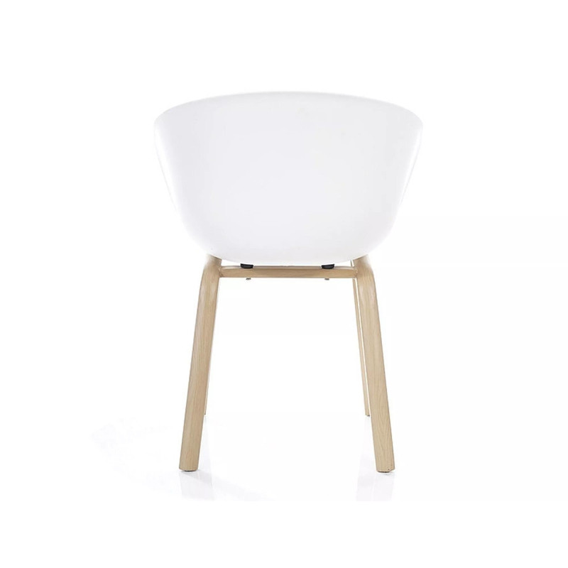 Nowoczesne krzesło Ego kolor dąb/biały