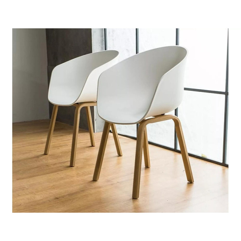 Nowoczesne krzesło Ego kolor dąb/biały