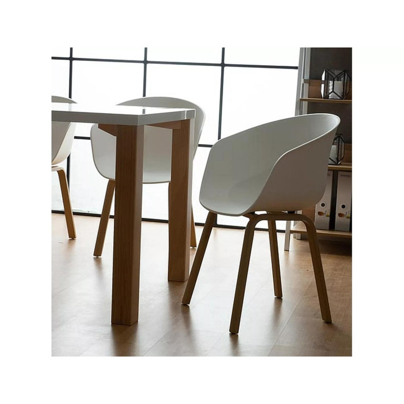 Nowoczesne krzesło Ego kolor dąb/biały