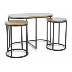 ŁAWA TWIX DĄB ARTISAN/CZARNY (ZESTAW) ŁAWA TWIX DĄB ARTISAN/CZARNY (ZESTAW)