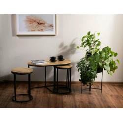 ŁAWA TWIX DĄB ARTISAN/CZARNY (ZESTAW) ŁAWA TWIX DĄB ARTISAN/CZARNY (ZESTAW)