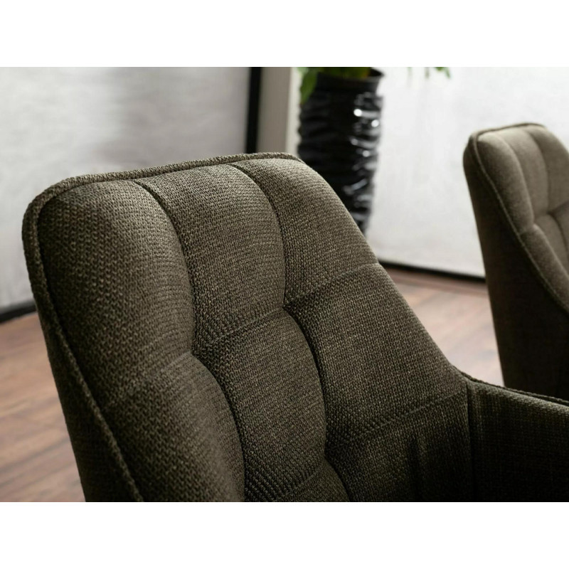 KRZESŁO METRO BJORN CZARNY STELAŻ/OLIWKA 77