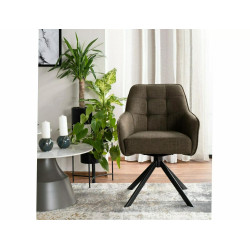 KRZESŁO METRO BJORN CZARNY STELAŻ/OLIWKA 77