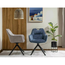 Krzesło obrotowe Remo Brego czarny stelaż/granatowy 86