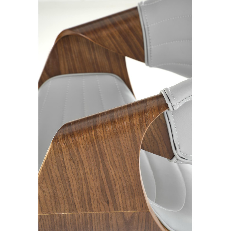 Krzesło z giętego drewna Earth popielaty/orzechowy