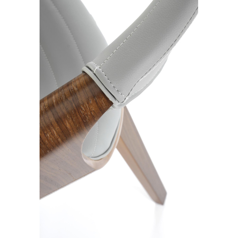 Krzesło z giętego drewna Earth popielaty/orzechowy