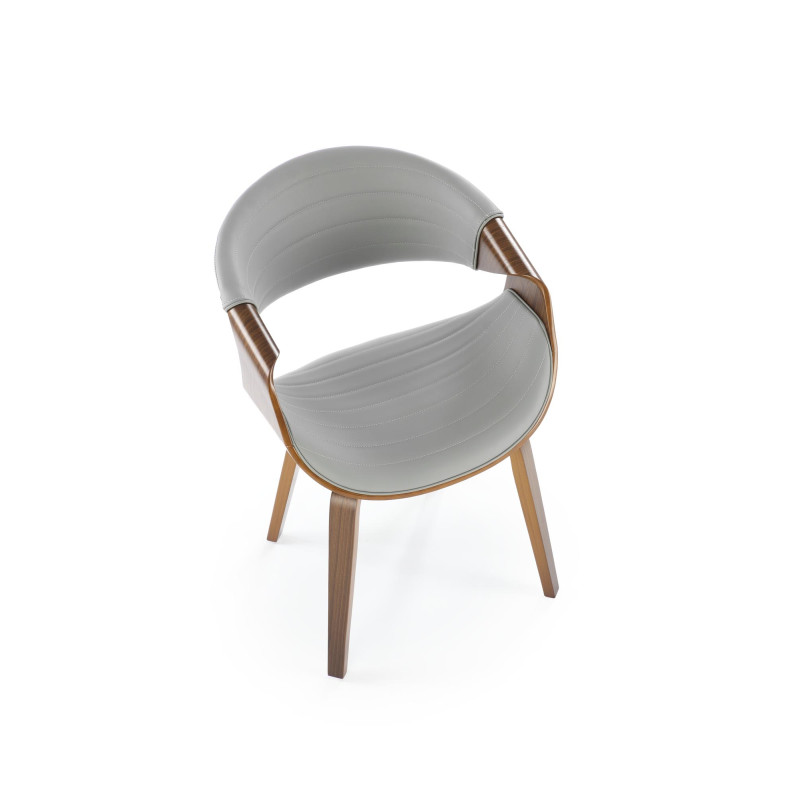 Krzesło z giętego drewna Earth popielaty/orzechowy