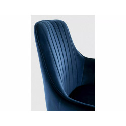 KRZESŁO APPLE VELVET CZARNY STELAŻ/GRANATOWY BLUVEL 86