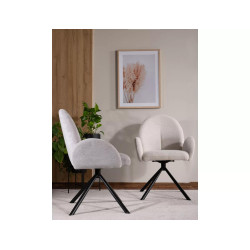 KRZESŁO PLANET RAVEN CZARNY STELAŻ/BEŻ 22