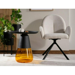 KRZESŁO PLANET RAVEN CZARNY STELAŻ/BEŻ 22