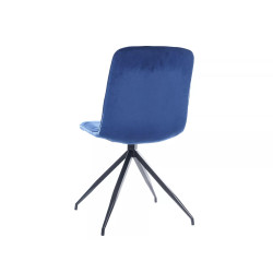 Krzesło tapicerowane Texo Velvet czarny stelaż/granatowy bluvel 86