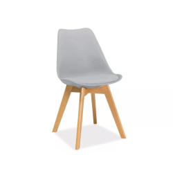 Nowoczesne krzesło Kris buk/jasny szary
