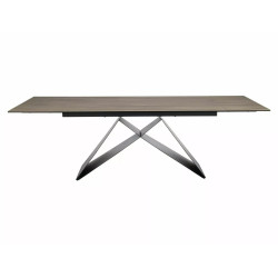 STÓŁ WESTIN CERAMIC JASNY BRĄZ SABBIA / CZARNY MAT (160-240)X90