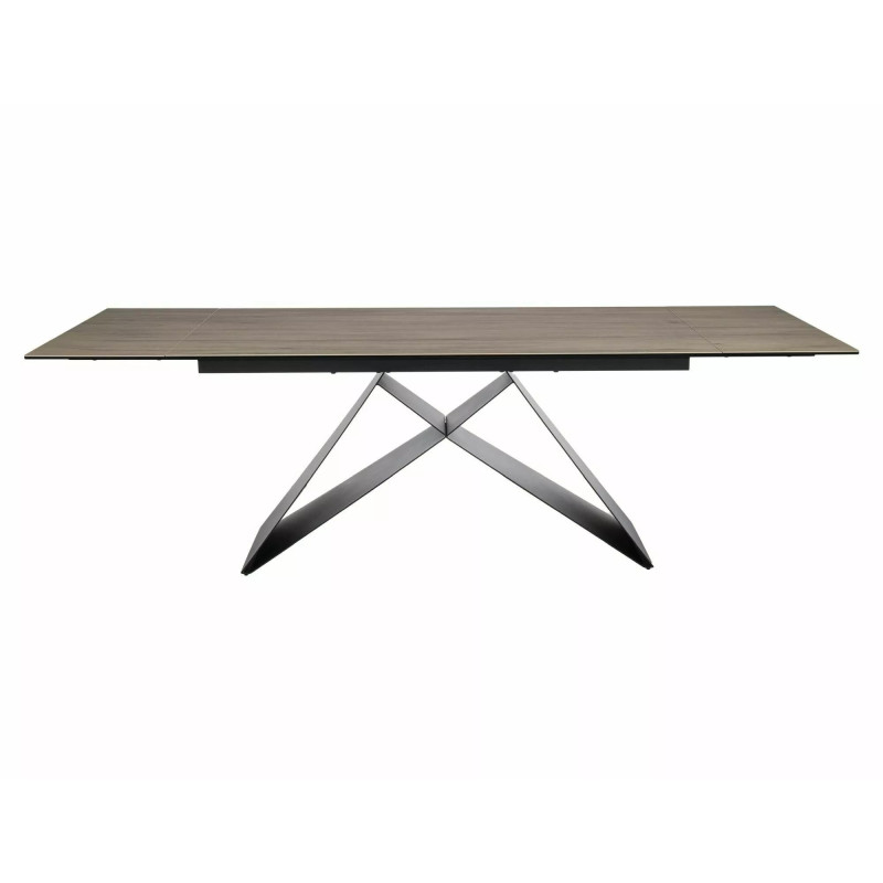 STÓŁ WESTIN CERAMIC JASNY BRĄZ SABBIA / CZARNY MAT (160-240)X90