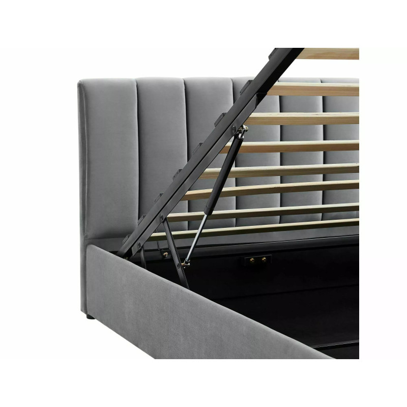 ŁÓŻKO MONTREAL VELVET 90X200 KOLOR SZARY TAP. 192