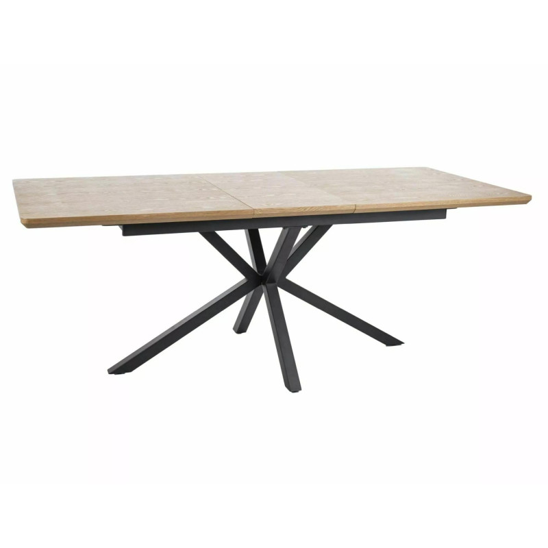 Stół Logan dąb/czarny mat 160(200)x90