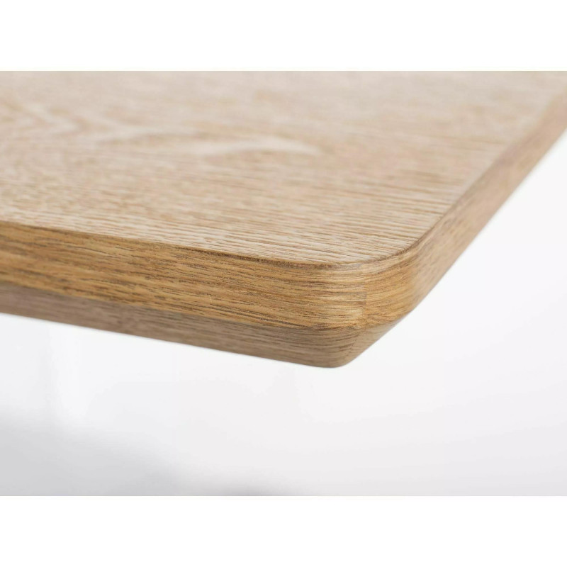 Stół Logan dąb/czarny mat 160(200)x90