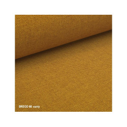 Eleganckie krzesło tapicerowane Berry Brego czarny stelaż/curry 68