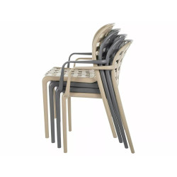 Krzesło Strip II z podłokietnikami beżowe