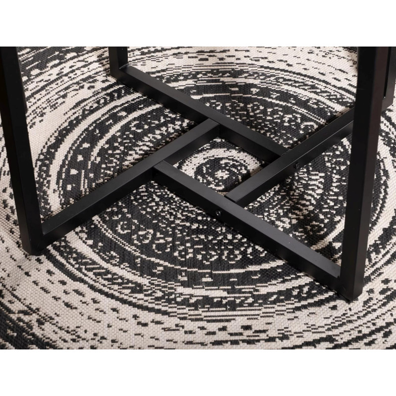 STÓŁ ALTO II DĄB/CZARNY FI80