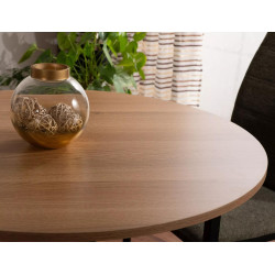 STÓŁ ALTO II DĄB/CZARNY FI80