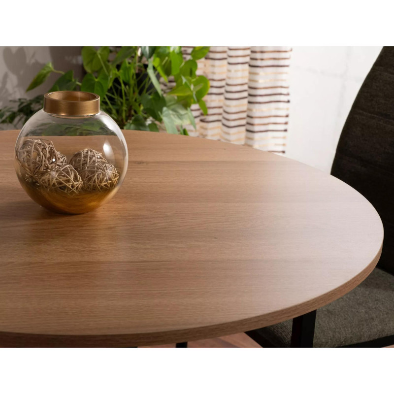 STÓŁ ALTO II DĄB/CZARNY FI80