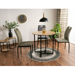 STÓŁ ALTO II DĄB/CZARNY FI80